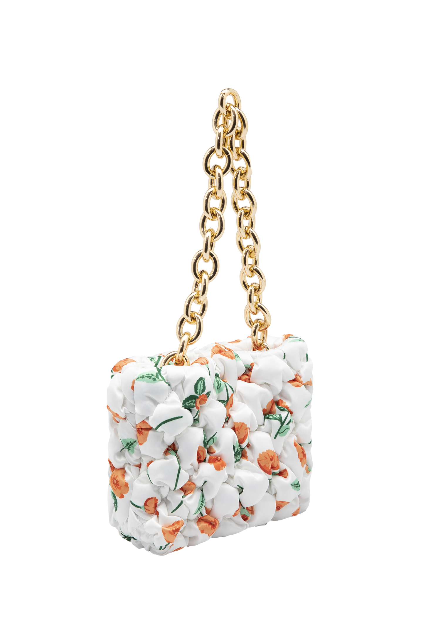Recycled Quilted Hand Bag - White