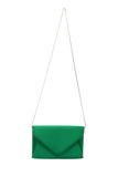Clutch aus recyceltem Satin – Grün