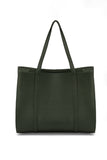 Vegan Leather Weekend Bag - Khaki Green