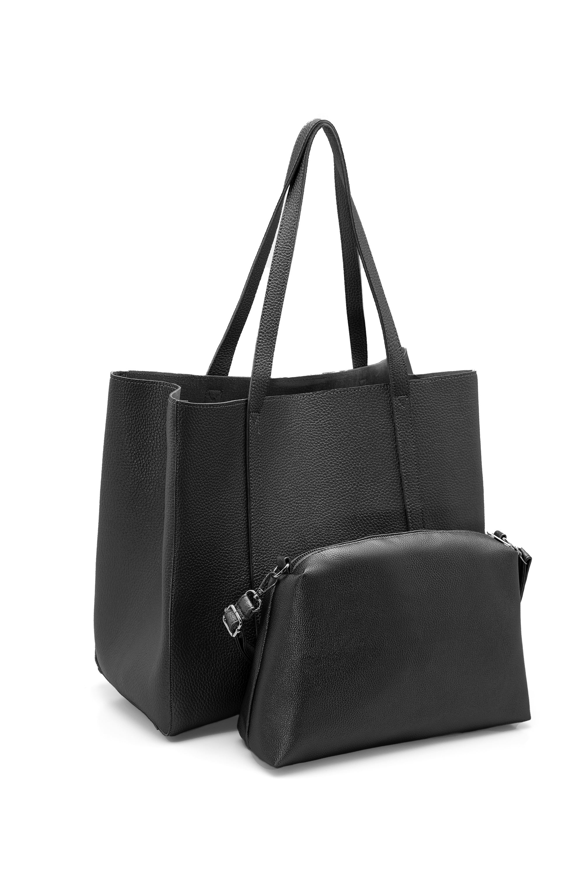Vegan Leather Weekend Bag - Black
