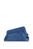 Asymmetrical Satin Clutch Bag - Blue