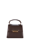 Top Handle Mini Crossbody Bag - Brown
