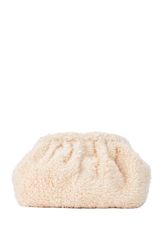 Plush Pouch Bag - Cream