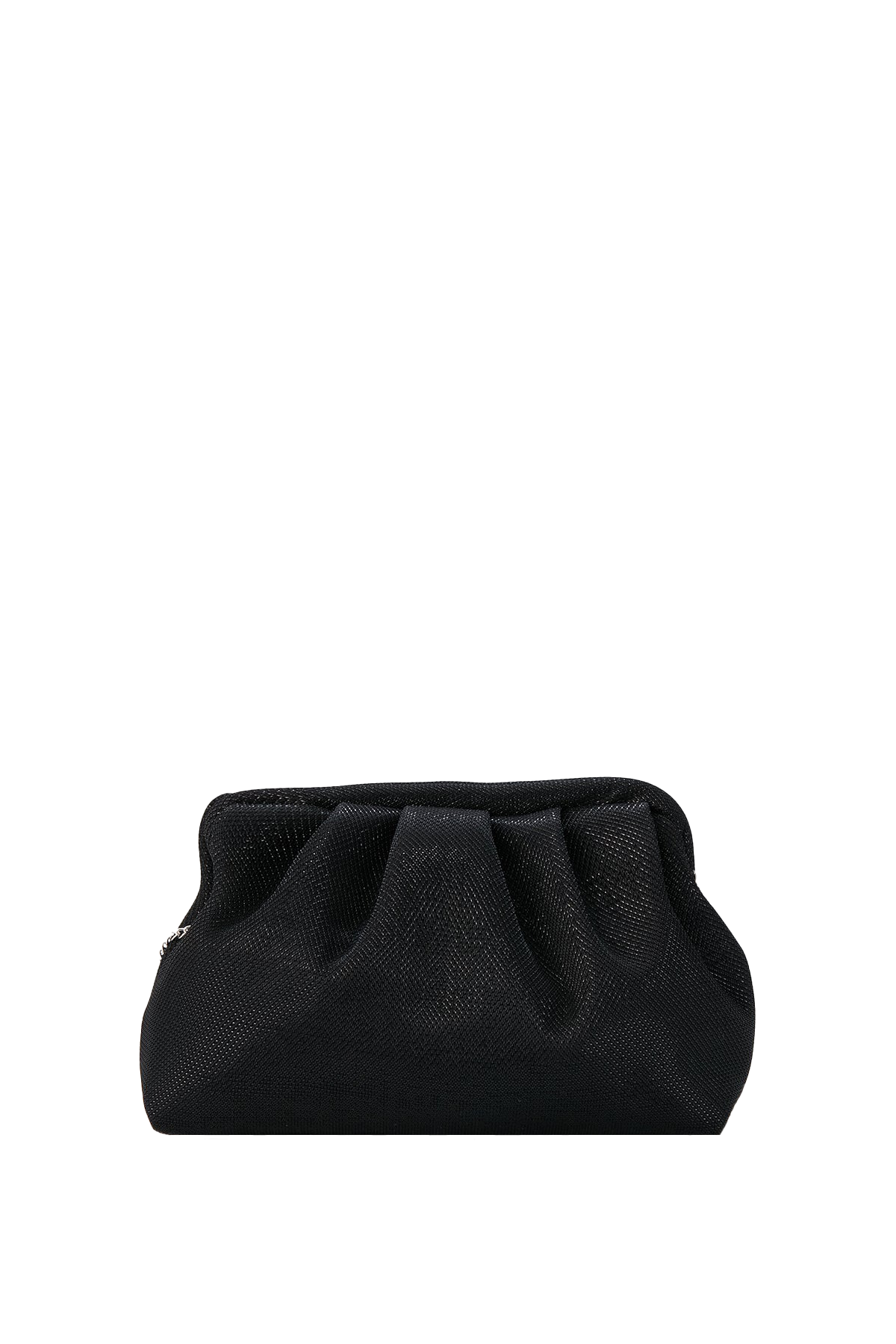 Shimmery Pouch Crossbody Bag - Black