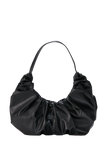 Vegan Leather Shoulder Bag - Black