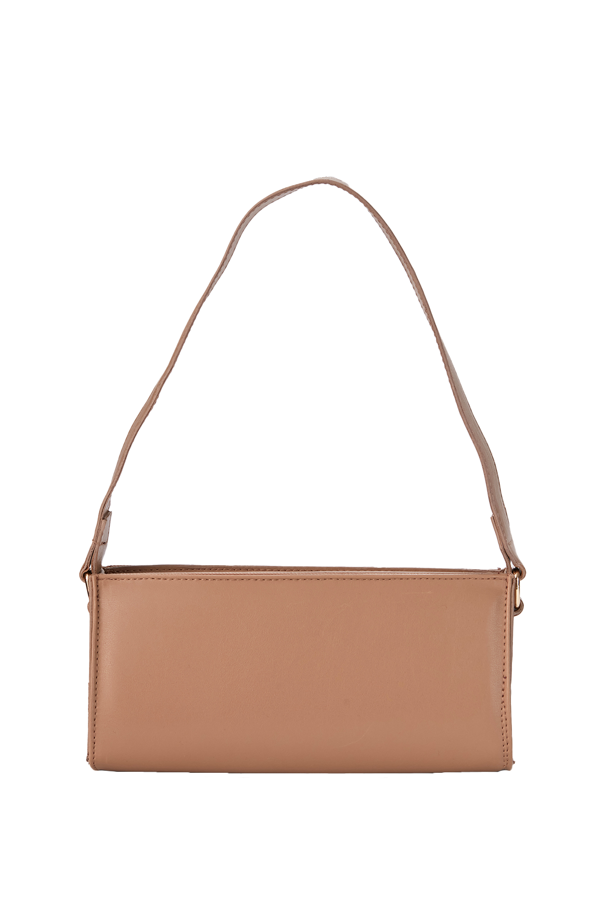 Vegan Leather Shoulder Bag - Mink