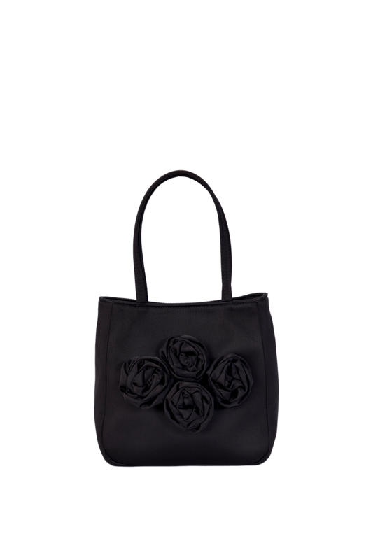 Floral Handbag - Black