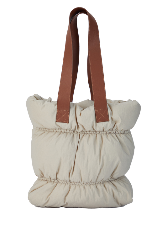 Sac fourre-tout matelassé Puffy - Beige