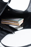 Woven Vegan Leather Large Slouchy Hobo Bag – 2-Piece Set with Matching Clutch - Black