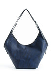Woven Vegan Leather Large Slouchy Hobo Bag – 2-Piece Set with Matching Clutch - Dark Navy