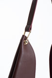 Hobo Shoulder Bag for Women with Matching Zip Pouch, 2PCS - Burgundy