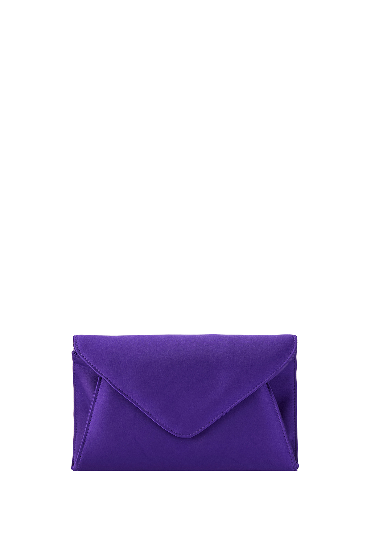 Recycled Satin Clutch Bag - Purple