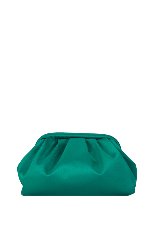 Sac pochette en satin - Vert