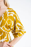 Womens Viscose Printed Ornamental Floral Midi Dress