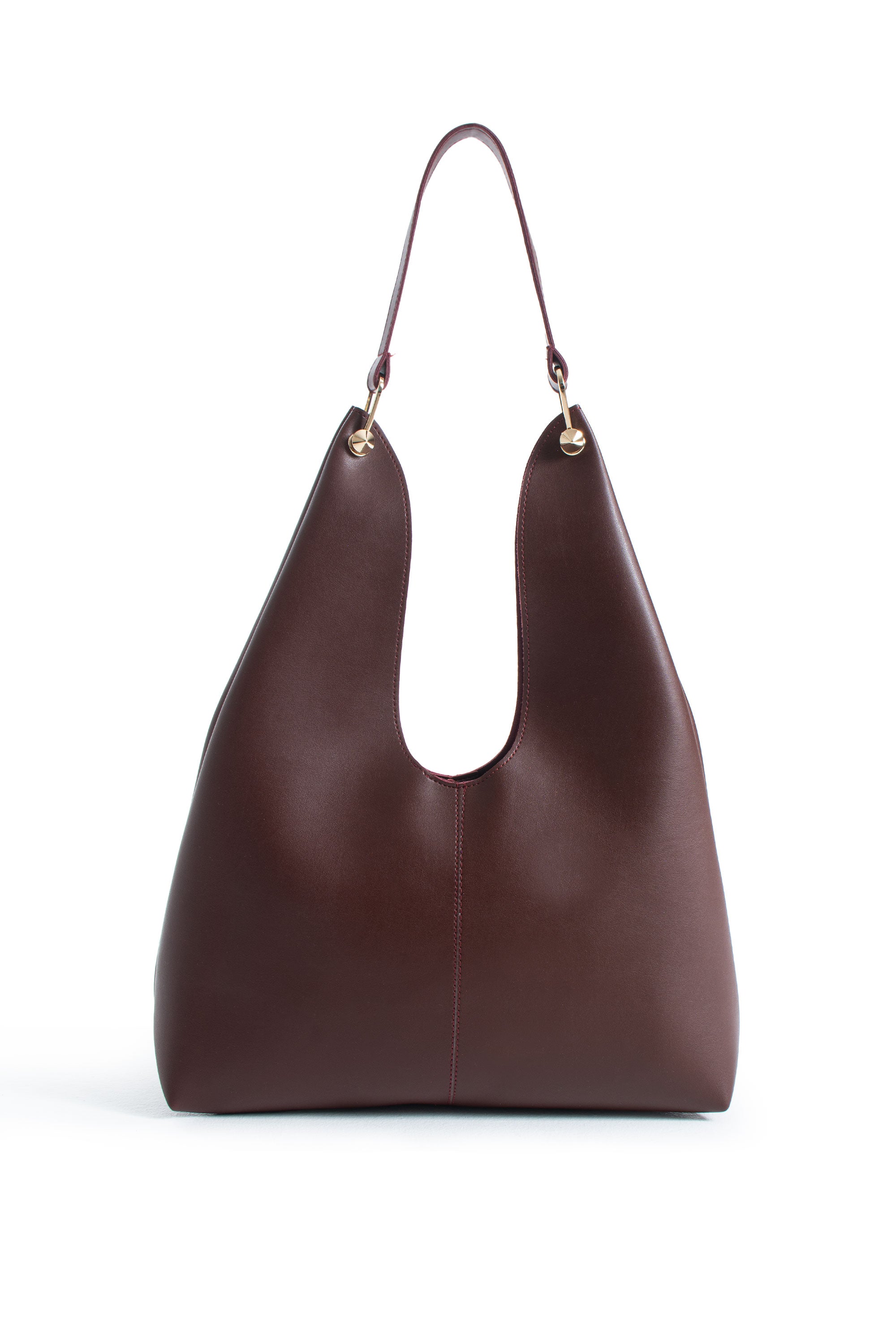 Hobo Shoulder Bag for Women with Matching Zip Pouch, 2PCS - Burgundy