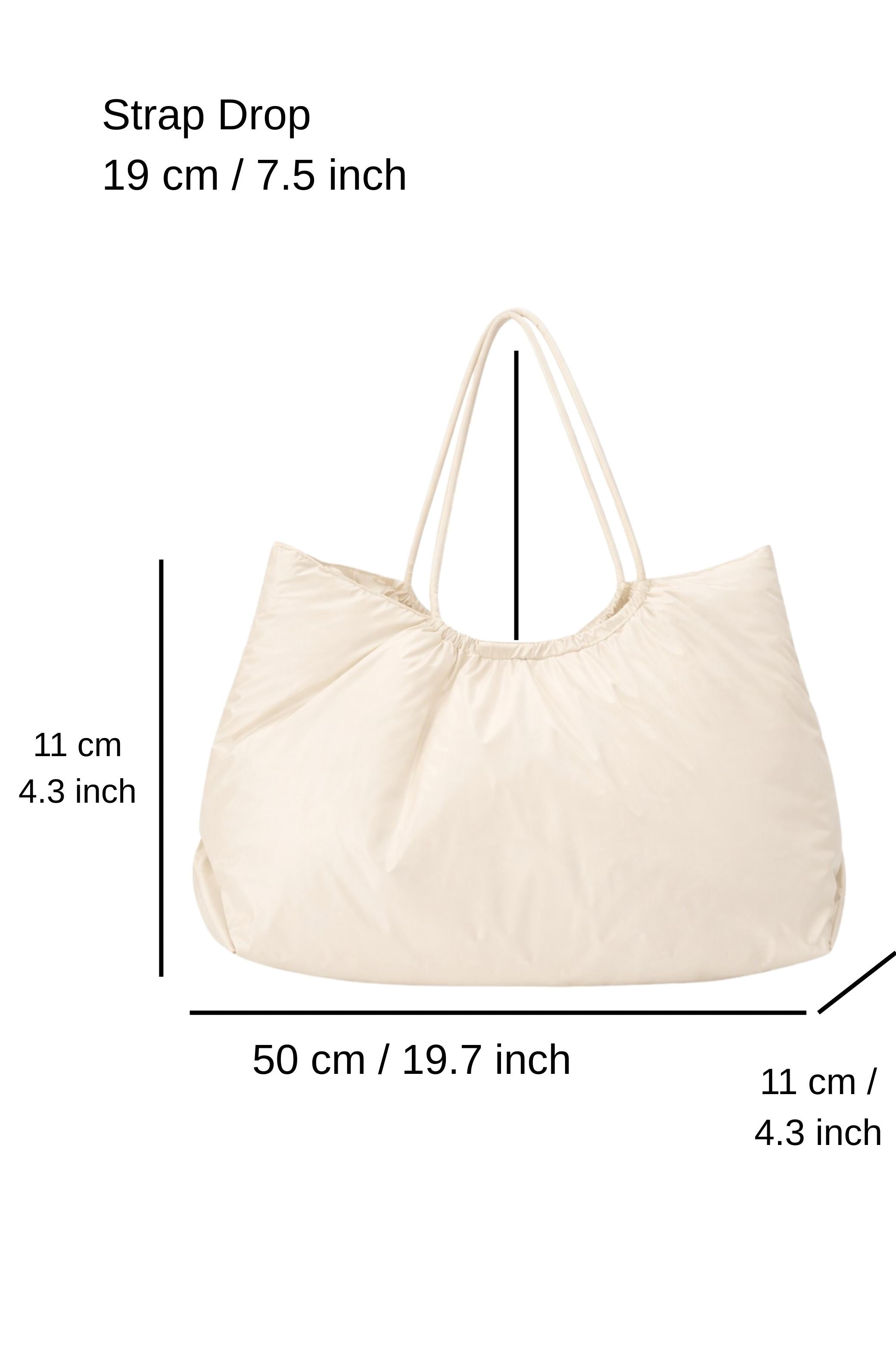 Puffy Lightweight Tote Bag - White