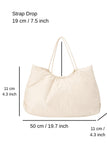 Puffy Lightweight Tote Bag - White