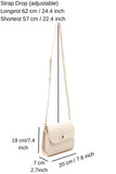 Croc Pu Leather Crossbody Bag - Cream