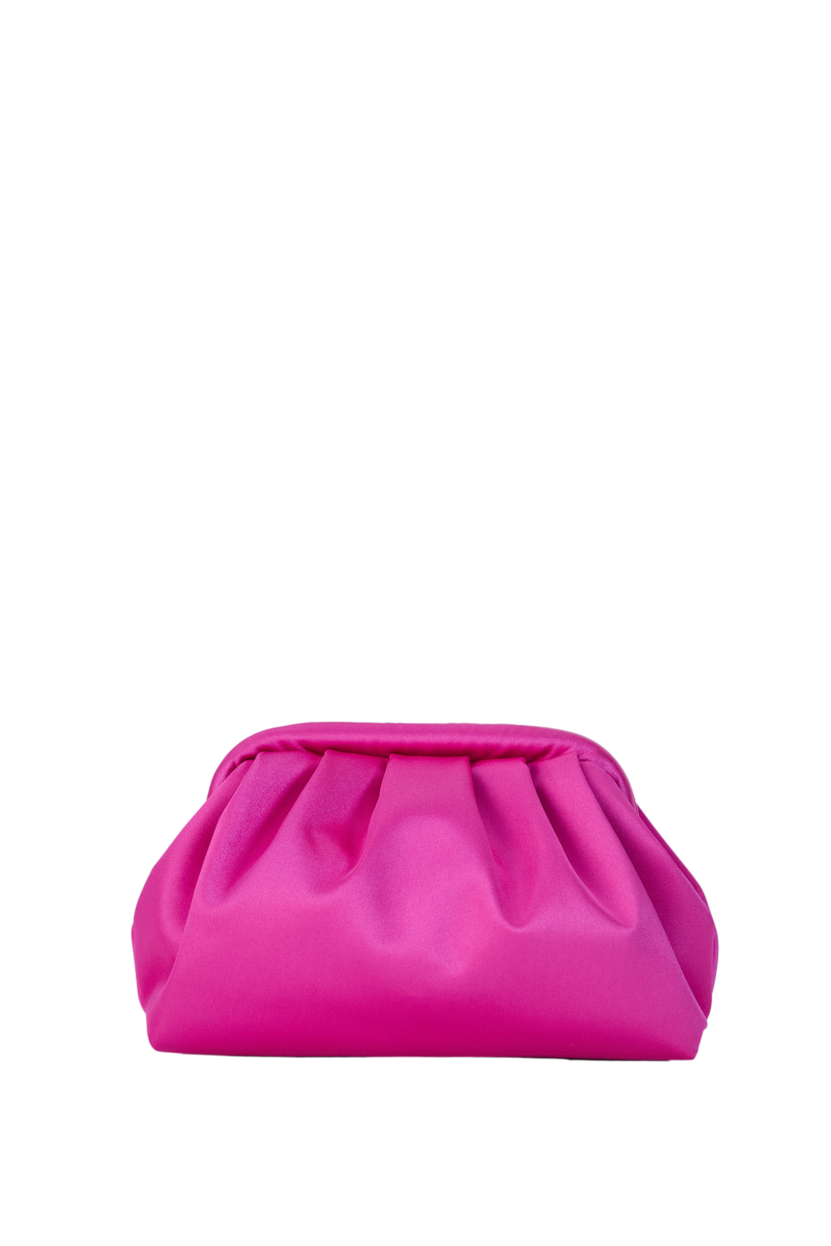Beuteltasche aus Satin – Fuchsia Pink