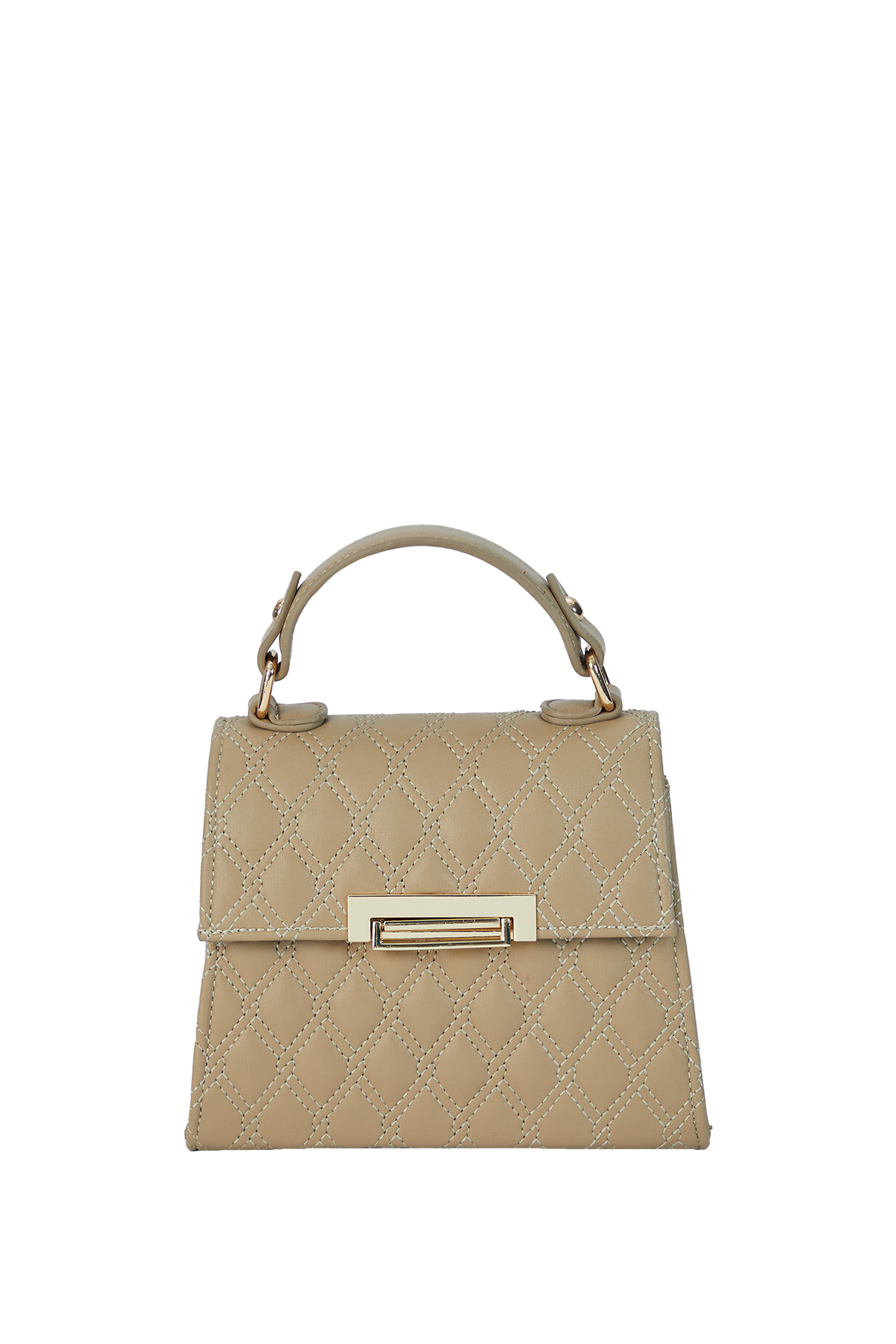 Recycled Vegan Leather Hand Bag - Beige