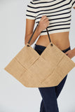 Jute Braided tote Bag - Natural