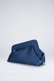 Asymmetrical Satin Clutch Bag - Blue