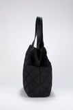 Quilted Nylon Weekend Bag - Black