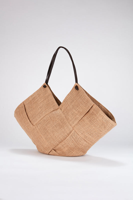 Sac fourre-tout tressé en jute - Naturel