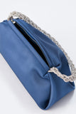 Recycled Satin Evening Bag - Blue