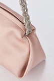 Recycled Satin Evening Bag - Champagne