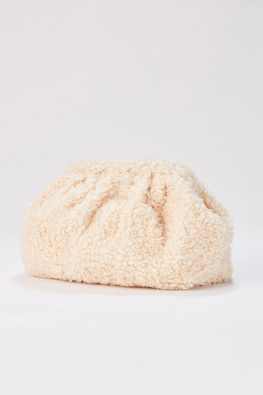 Plush Pouch Bag - Cream