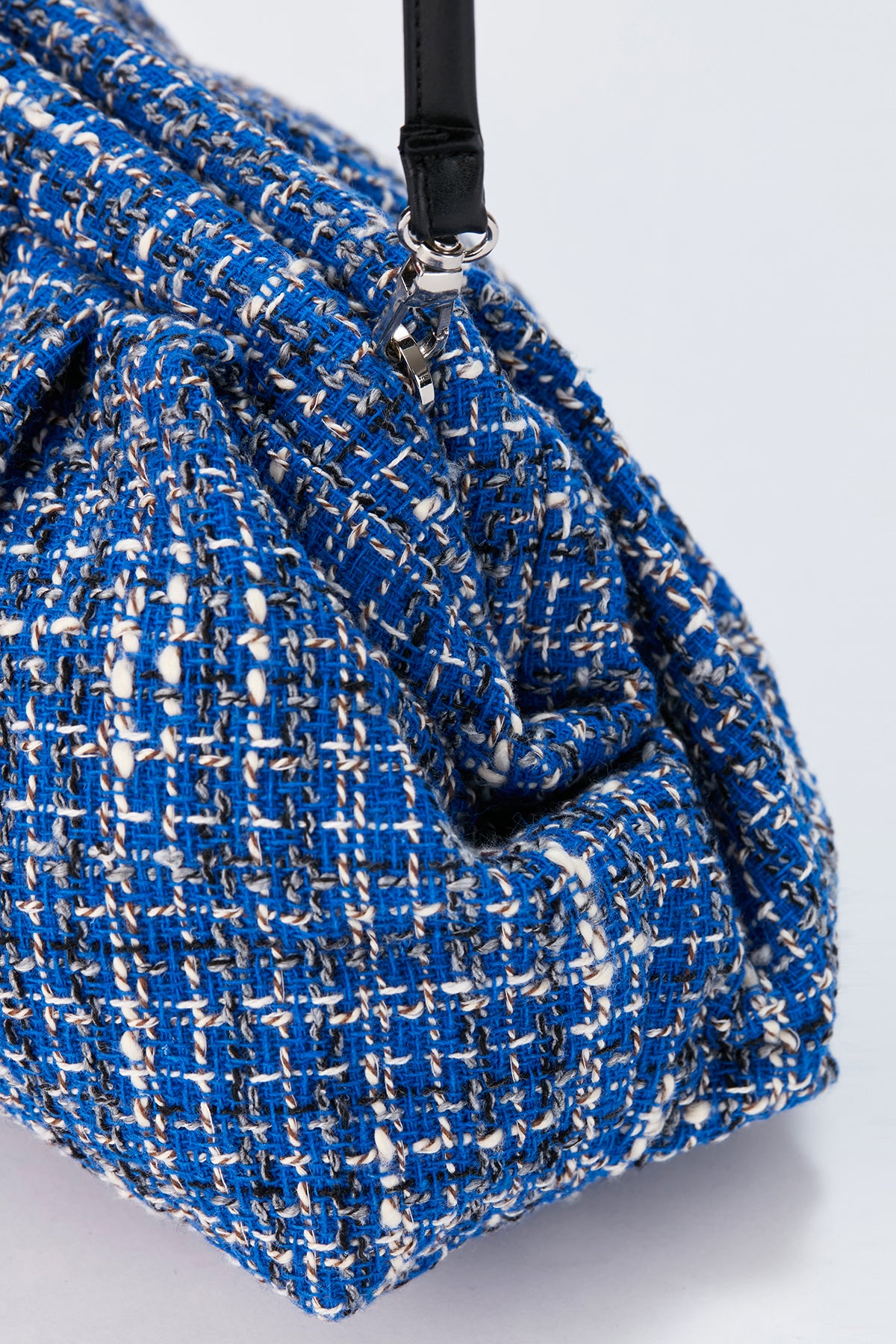 Umhängetasche aus Tweed-Beutel – Blau