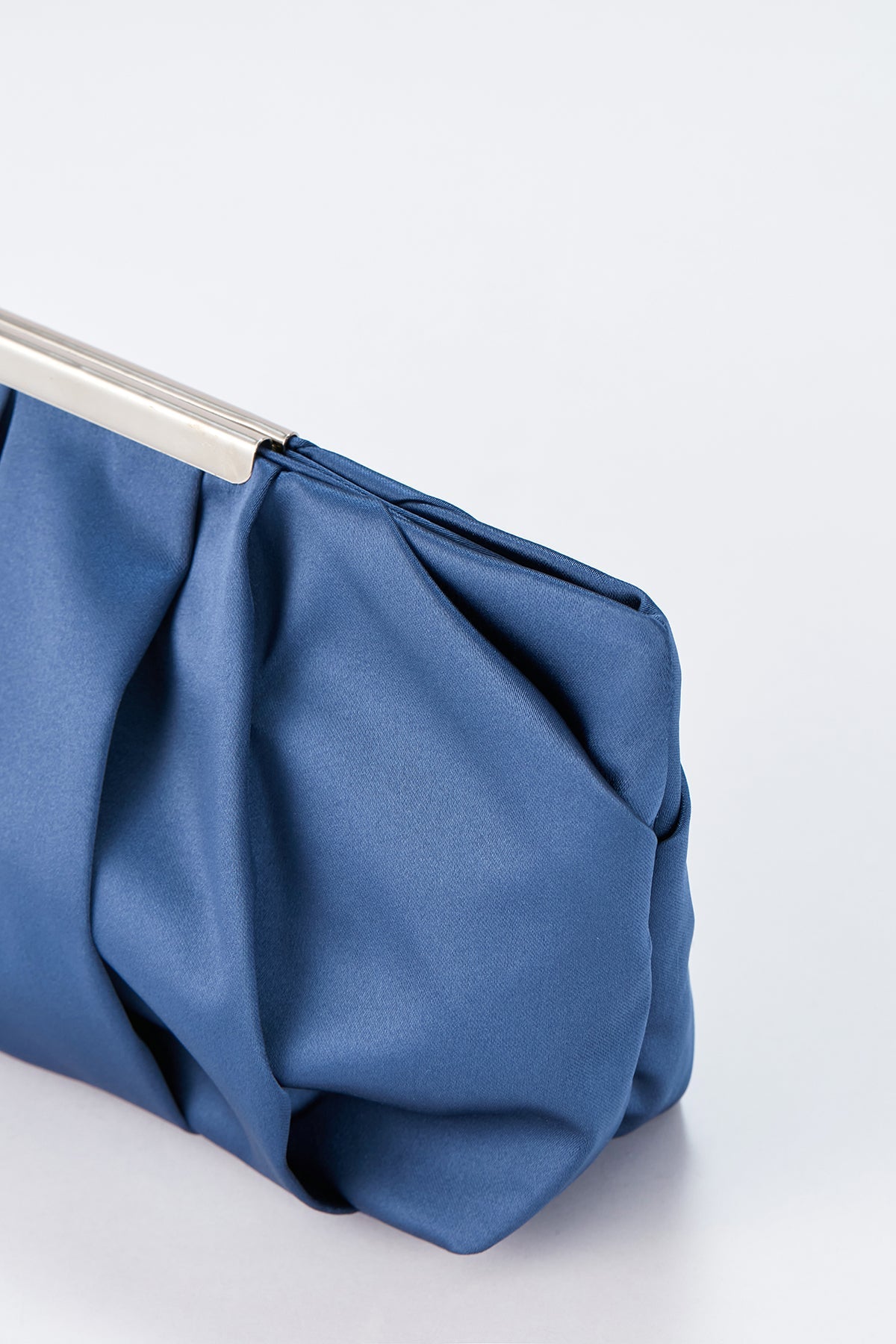 Navy blue clearance satin clutch bag