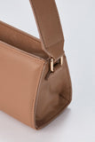 Vegan Leather Shoulder Bag - Mink