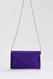 Recycled Satin Clutch Bag - Purple