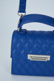Recycled Vegan Leather Hand Bag - Royal Blue