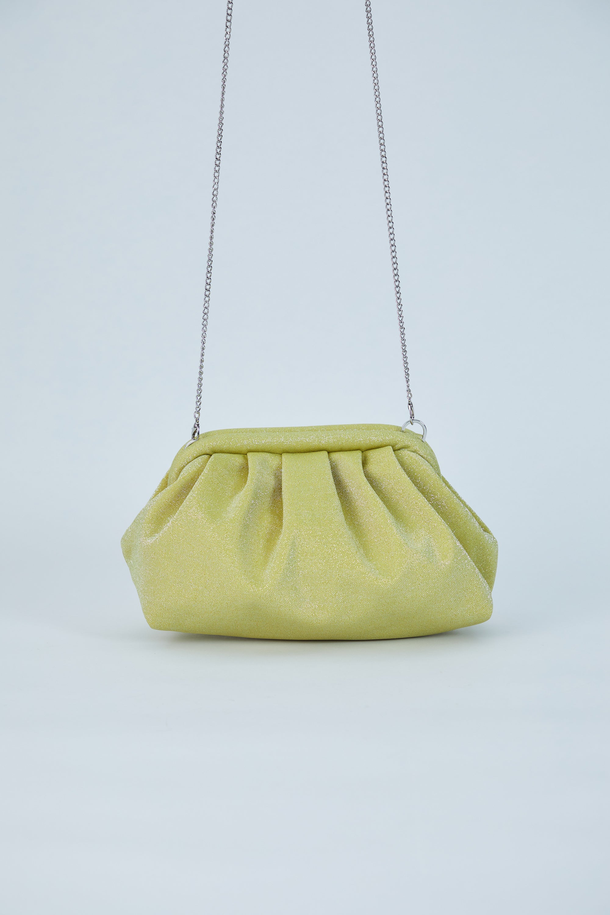 Shimmery Pouch Bag - Lime Green