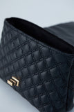 Quilted Plant Based Crossbody Bag - Black